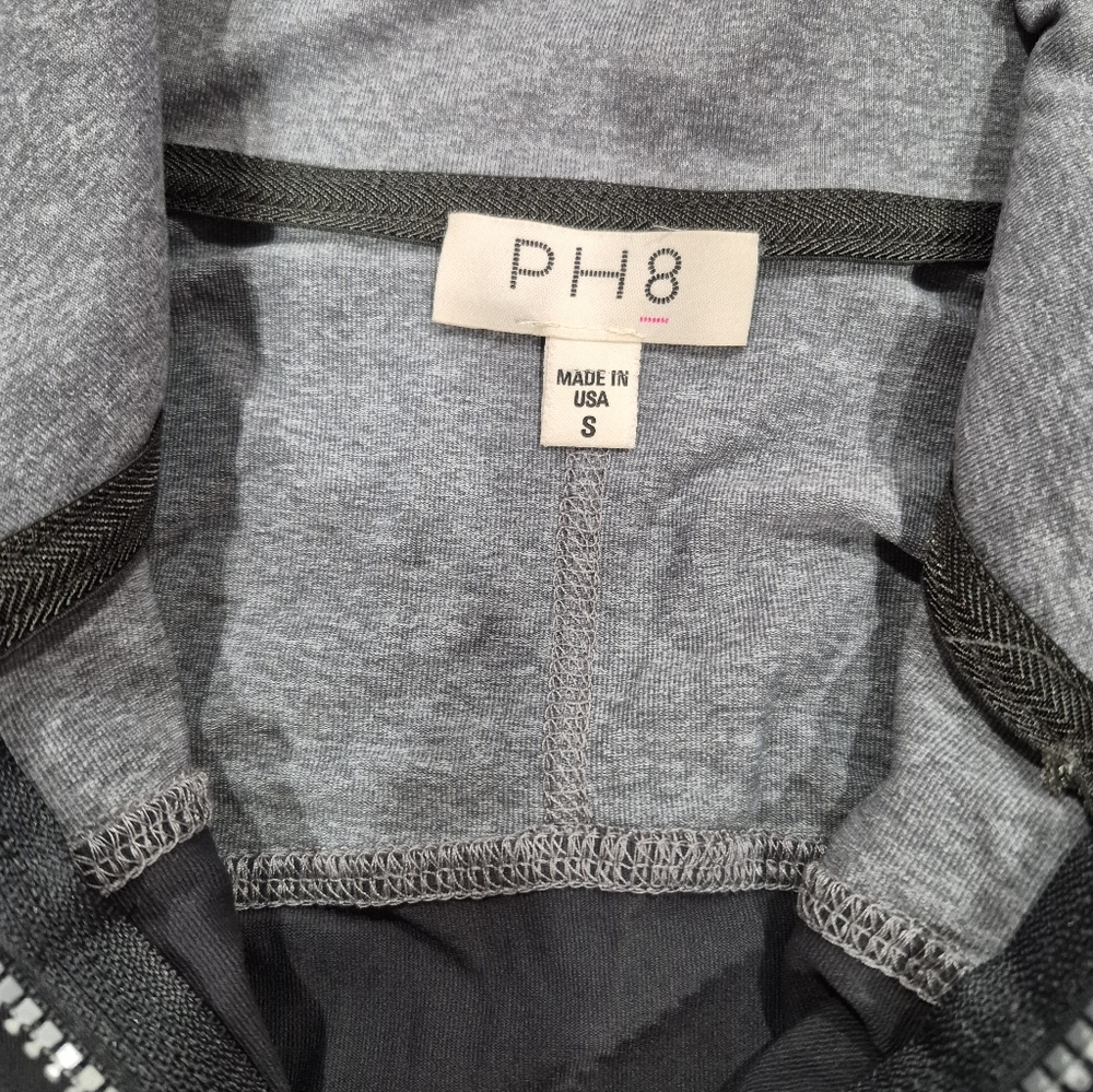 (PH8)Bebe Sport Rhinestones Logo 2-PC Dark Graphite/Grey/Taupe Jacket+Pants - S - Picture 10 of 11